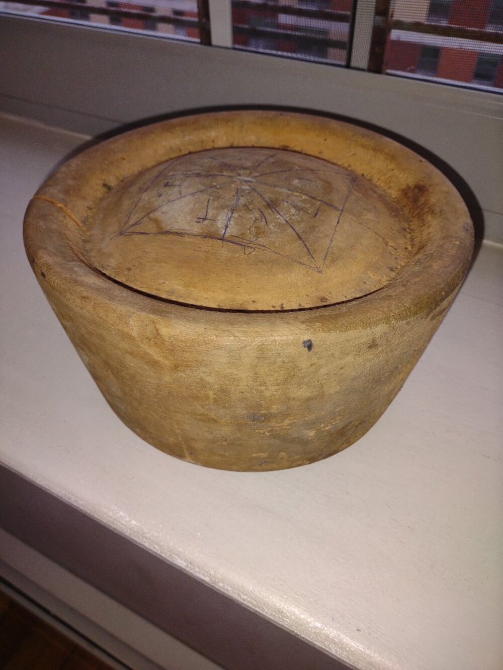 Vintage Solid Wood Hat Block Millinery Hat Mold 27" Circumference